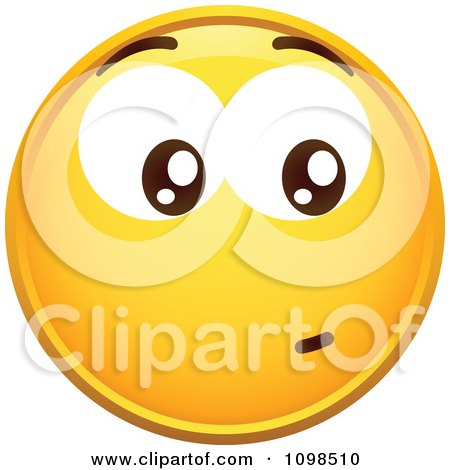 Clipart Yellow Worried Cartoon Smiley Emoticon Face 3 - Royalty Free Vector Illustration by beboy