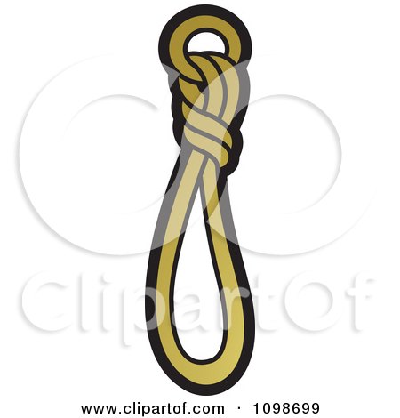 Clipart Golden Rope In A Knot - Royalty Free Vector Illustration by Lal Perera