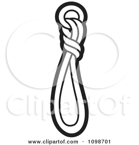 Clipart Outlined Rope In A Knot - Royalty Free Vector Illustration by Lal Perera