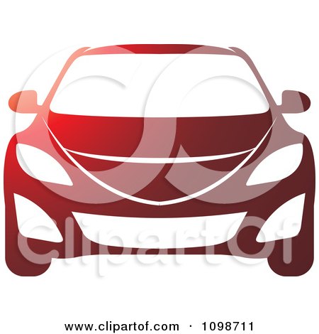 Clipart Red And White Car - Royalty Free Vector Illustration by Lal Perera