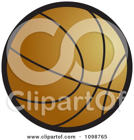 Clipart Tan Basketball - Royalty Free Vector Illustration by Lal Perera