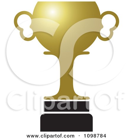 Clipart Golden Trophy Cup - Royalty Free Vector Illustration by Lal Perera