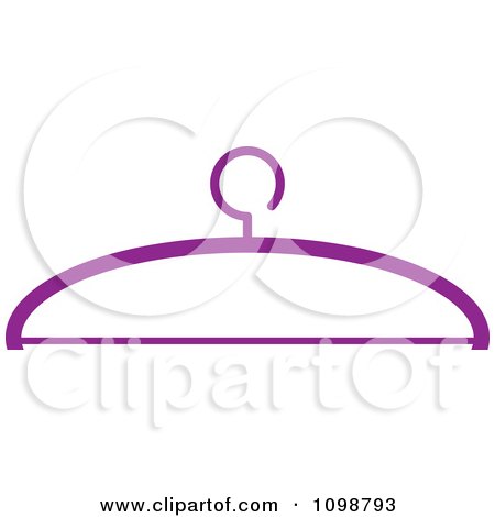 Clipart Purple Clothing Hanger - Royalty Free Vector Illustration by Lal Perera