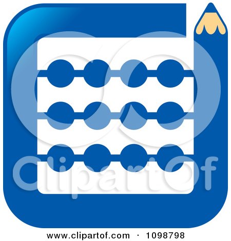 Blue Pencil Bordering A Math Abacus Posters, Art Prints