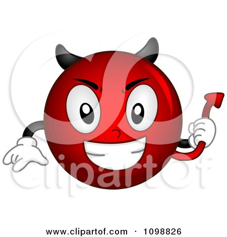 Clipart Devil Smiley Emoticon - Royalty Free Vector Illustration by BNP Design Studio
