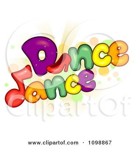 Clipart High Heel Shoe And Music Note With Dance Text - Royalty Free Vector Illustration by BNP Design Studio