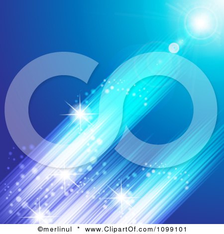 Clipart Blue Streak Of Light Background - Royalty Free Vector Illustration by merlinul