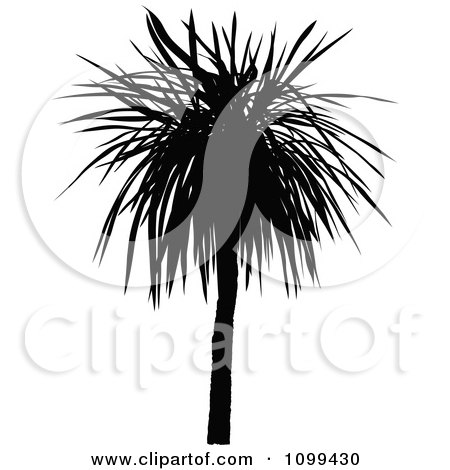 Clipart Silhouetted Palm Tree - Royalty Free Vector Illustration by dero