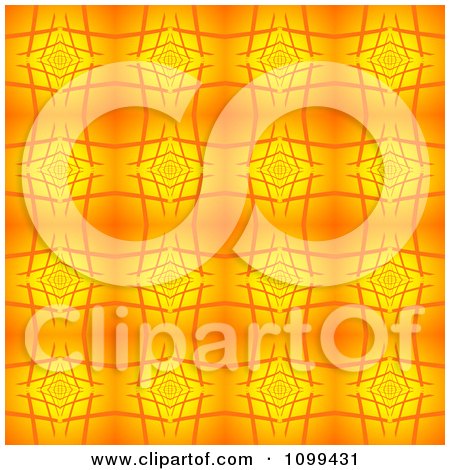 Clipart Yellow And Orange Patterned Background - Royalty Free Vector Illustration by dero