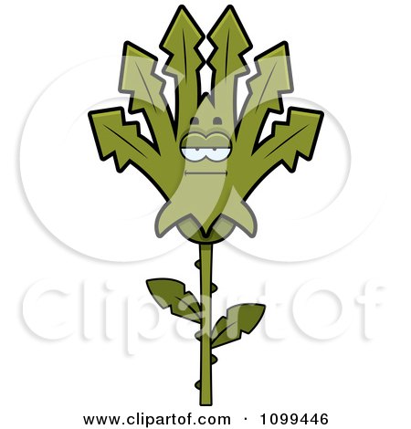 Clipart Bored Marijuana Pot Leaf Mascot - Royalty Free Vector Illustration by Cory Thoman