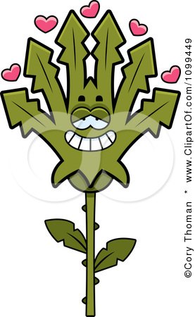 Clipart Marijuana Pot Leaf Mascot In Love - Royalty Free Vector Illustration by Cory Thoman