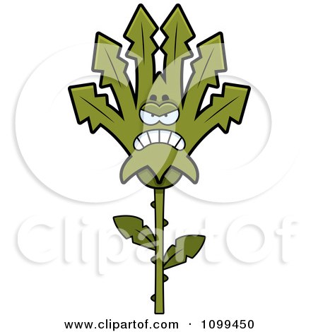 Clipart Mad Marijuana Pot Leaf Mascot - Royalty Free Vector Illustration by Cory Thoman