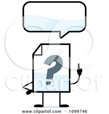 Clipart Help Document Mascot Talking - Royalty Free Vector Illustration by Cory Thoman