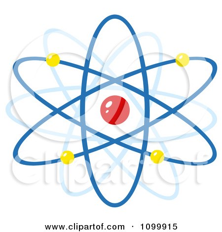 Clipart Colorful Atom - Royalty Free Vector Illustration by Hit Toon