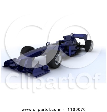 Clipart 3d Blue Formula One Race Car - Royalty Free CGI Illustration by KJ Pargeter
