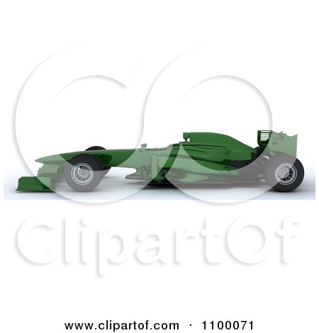 Clipart 3d Green Formula One Race Car - Royalty Free CGI Illustration by KJ Pargeter