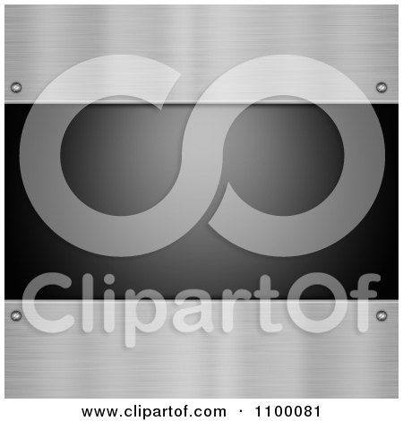 Clipart 3d Silver Riveted Brushed Metal And Carbon Fiber Copyspace - Royalty Free Illustration by KJ Pargeter