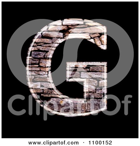 Clipart 3d Capital Letter G Made Of Stone Wall Texture - Royalty Free CGI Illustration by chrisroll