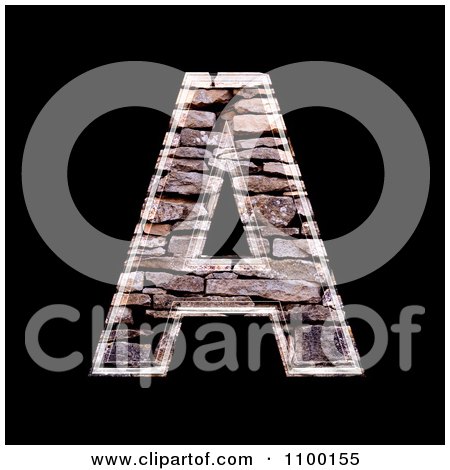 Clipart 3d Capital Letter A Made Of Stone Wall Texture - Royalty Free CGI Illustration by chrisroll