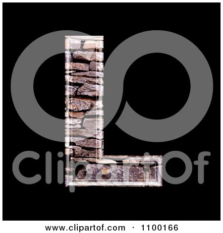Clipart 3d Capital Letter L Made Of Stone Wall Texture - Royalty Free CGI Illustration by chrisroll