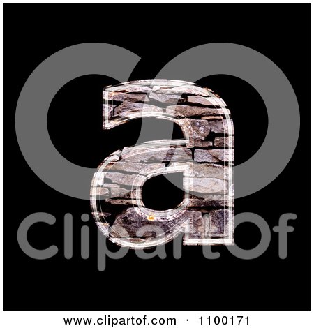 Clipart 3d Lowercase Letter a Made Of Stone Wall Texture - Royalty Free CGI Illustration by chrisroll