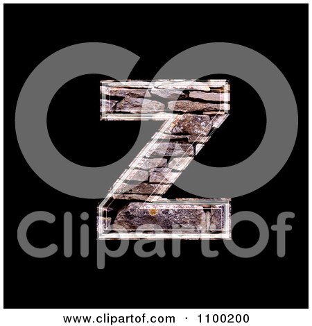 Clipart 3d Capital Letter z Made Of Stone Wall Texture - Royalty Free CGI Illustration by chrisroll