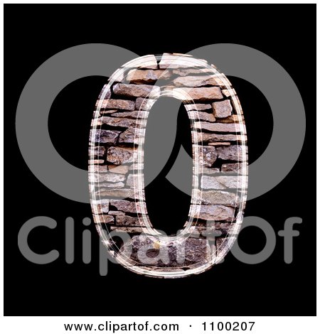 Clipart 3d Number 0 Made Of Stone Wall Texture - Royalty Free CGI Illustration by chrisroll