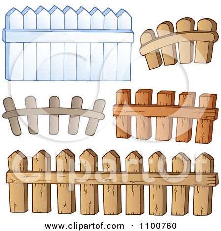 Clipart Wooden Fences - Royalty Free Vector Illustration by visekart
