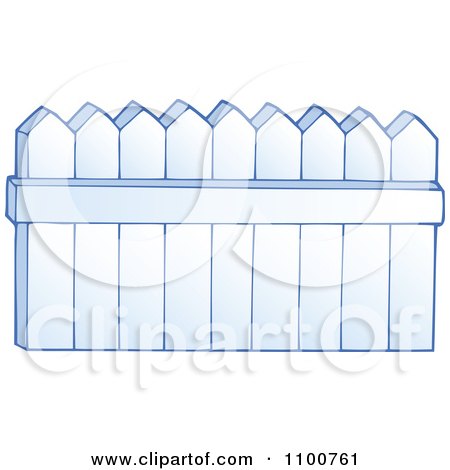 Clipart White Wooden Fence - Royalty Free Vector Illustration by visekart