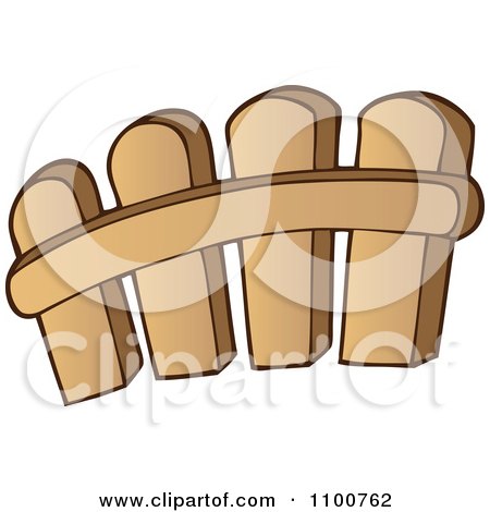 Clipart Wooden Picket Fence 1 - Royalty Free Vector Illustration by visekart