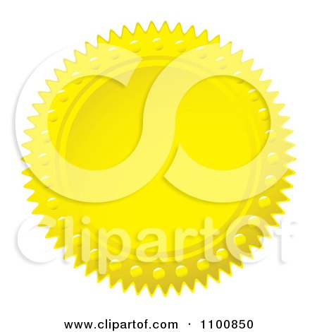 Clipart Golden Wax Seal Design Element - Royalty Free Vector Illustration by michaeltravers