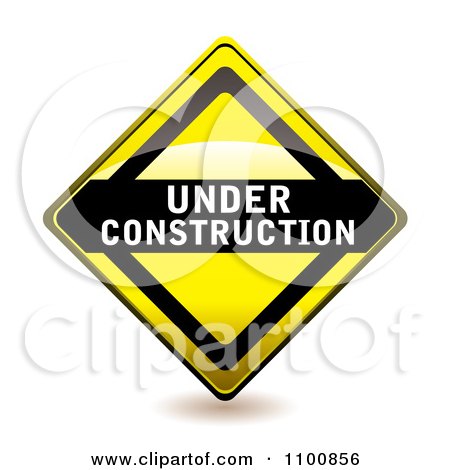 Clipart Yellow Diamond Under Construction Sign - Royalty Free Vector Illustration by michaeltravers