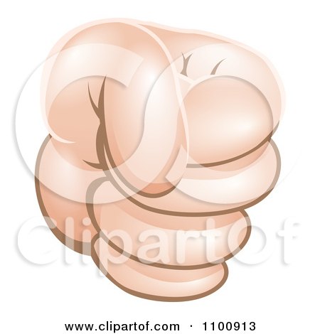 Clipart Hand Clenched In A Fist - Royalty Free Vector Illustration by AtStockIllustration