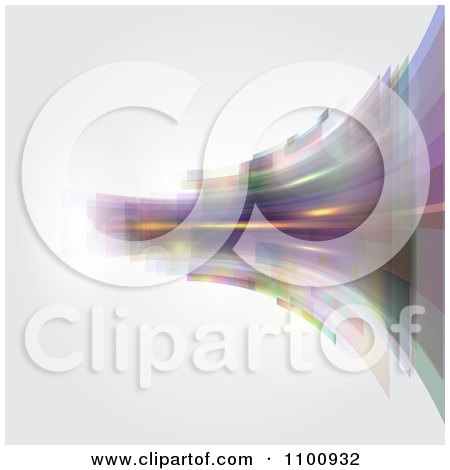 Clipart Abstract Purple Futuristic Shape Over Gray With Flares - Royalty Free Vector Illustration by KJ Pargeter