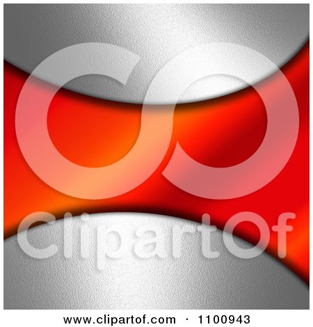 Clipart 3d Silver And Red Wave Background - Royalty Free CGI Illustration by KJ Pargeter