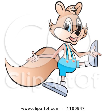 Clipart Happy Squirrel Dancing - Royalty Free Vector Illustration by Lal Perera
