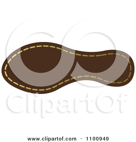 Clipart Brown And Gold Shoe Sole - Royalty Free Vector Illustration by Lal Perera