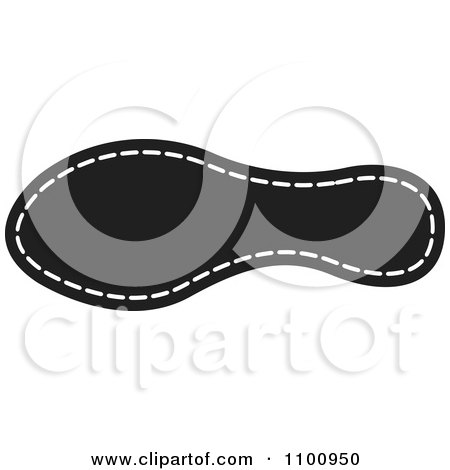 Clipart Black And White Shoe Sole - Royalty Free Vector Illustration by Lal Perera