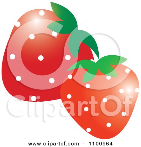 Clipart Fresh Red Strawberries - Royalty Free Vector Illustration by Lal Perera