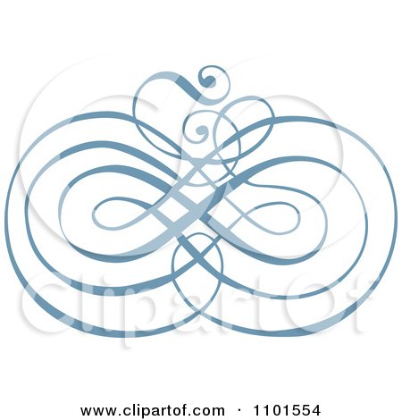 Clipart Blue Swirl Design Element 3 - Royalty Free Vector Illustration by BestVector