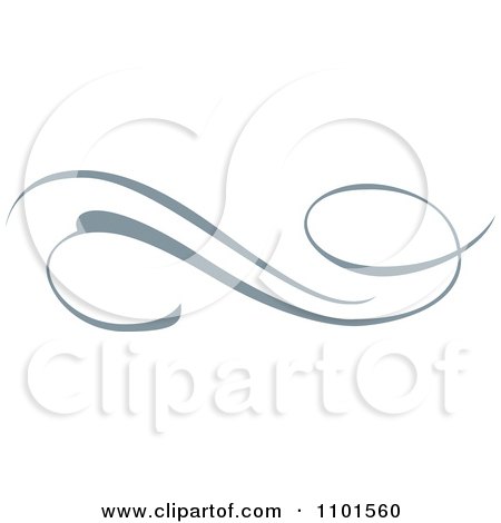 Clipart Gray Swirl Design Element 2 - Royalty Free Vector Illustration by BestVector