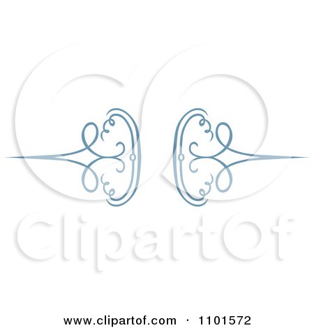 Clipart Blue Rule Divider Design Element - Royalty Free Vector Illustration by BestVector
