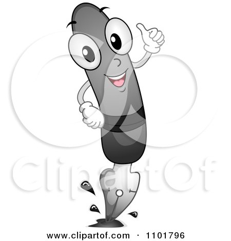Clipart Happy Fountain Pen Holding A Thumb Up - Royalty Free Vector Illustration by BNP Design Studio
