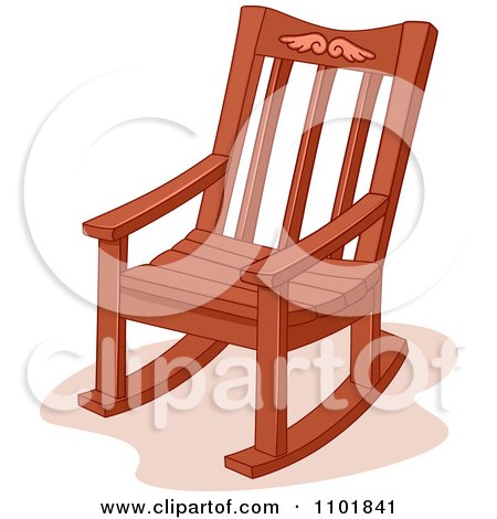 Clipart Wooden Rocking Chair - Royalty Free Vector Illustration by BNP Design Studio