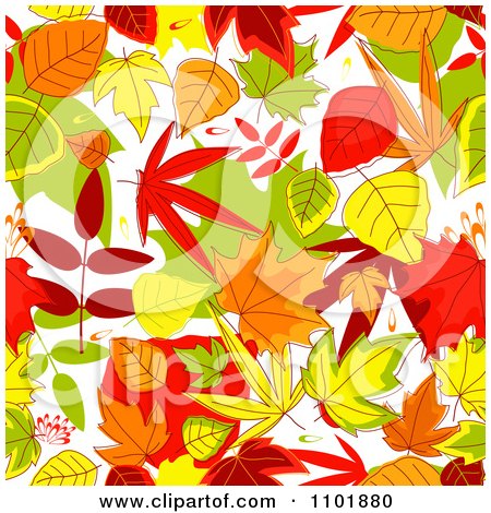 Clipart Autumn Leaf Background - Royalty Free Vector Illustration by Vector Tradition SM