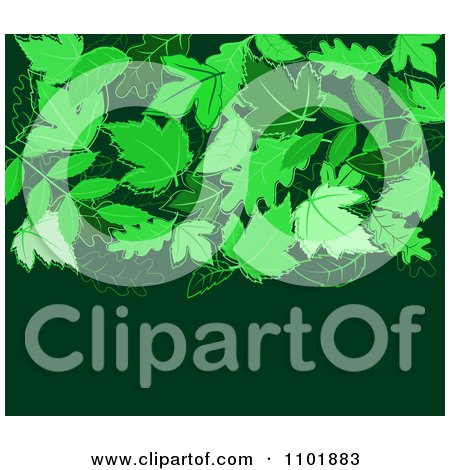 Clipart Green Leaf Background With Copyspace - Royalty Free Vector Illustration by Vector Tradition SM