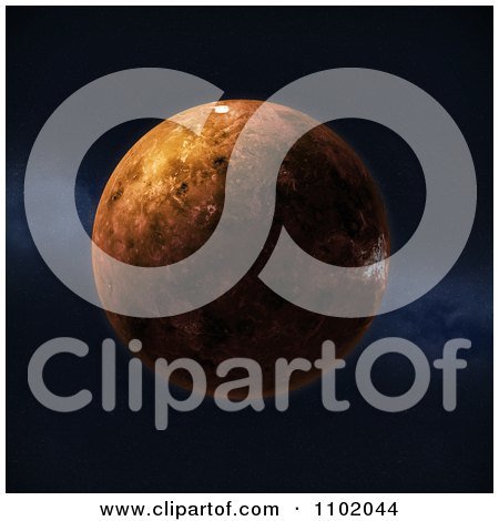Clipart 3d Planet Venus In Outer Space - Royalty Free CGI Illustration by Mopic
