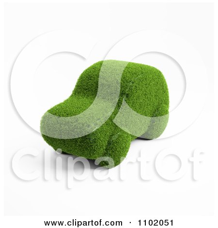 Clipart 3d Grass Car - Royalty Free CGI Illustration by Mopic