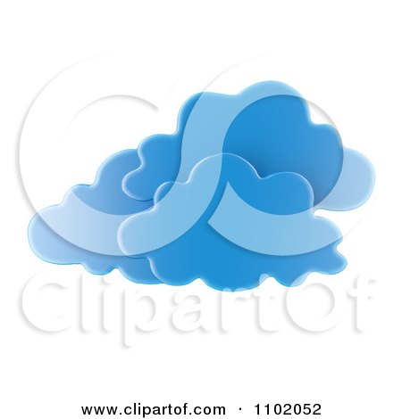 Clipart 3d Blue Clouds - Royalty Free CGI Illustration by Mopic
