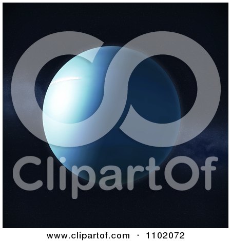 Clipart 3d Planet Uranus In Outer Space - Royalty Free CGI Illustration by Mopic